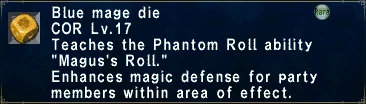 Blue Mage Die