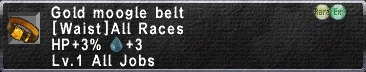 Gold Moogle Belt