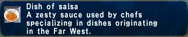 A dish of salsa.