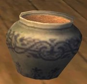 A porcelain flowerpot