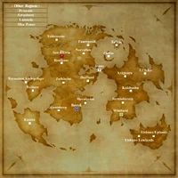 Map of Vana'diel's "Middle Lands"