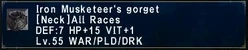 Iron Musketeer's gorget