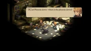 Ramza searches for a Phoenix Down to resurrect the fallen Mustadio.