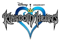 Logo of the first Kingdom Hearts. All subsequent games of the series follow this archetype.