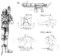 Shin-Ra regular soldiers, artwork by Tetsuya Nomura