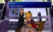 A broken Cloud mourns Aeris.