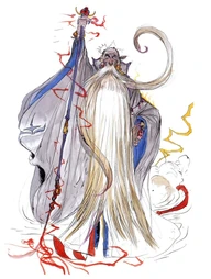 Ramuh in Final Fantasy V. Artwork by Yoshitaka Amano