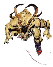 Ifrit artwork by Yoshitaka Amano