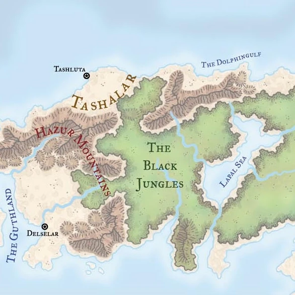 Map of Tashalar