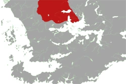 Map of Faerûn highlighting North Faerûn
