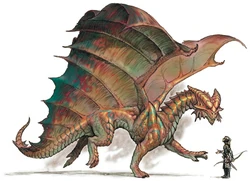 A copper dragon