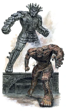 A stone and flesh golem