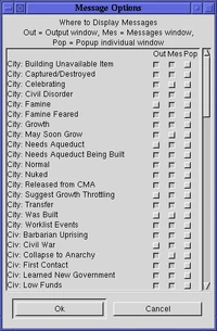 Message Options.