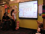A smart board used in 3rd grade in Columbia University's elementary school