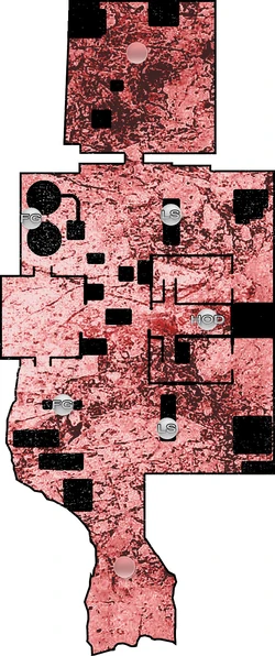 An overview of Fuel Depot.Legend:FG=Bolo Grenade HOD=Hammer of DawnLS=Longshot Sniper Rifle