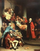 Patrick Henry's speech on the Virginia Resolves.