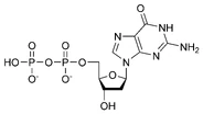 Chemical structure of deoxyguanosine diphosphate