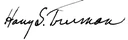 Harry S. Truman (1884-1972)/biography's signature