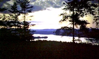 Sunset at Lake Fryken near Torsby in Värmland