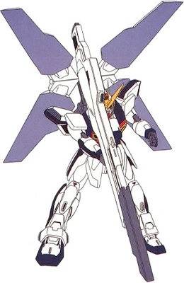 Gundam X Satellite Cannon deployed