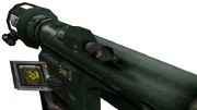 The Rocket Launcher while being wielded by the player.