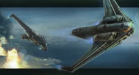 The 112th during a low altitude shortsword bombing run.