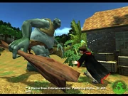 Harry battles a Troll in the PS2/XBox/Gamecube version of the game.