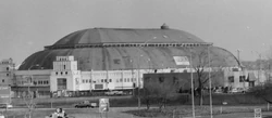 The St. Louis Arena on February 27, 1999, the day of its controlled demolition