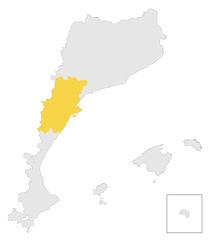 Localització de les comarques centrals dels Països Catalans