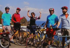People having crazy fun on the Charity Bike Ride