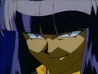 Xelloss' eyes betray his mazoku nature