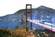 Die Namhae Brücke in Südkorea