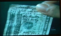 La metà superiore della banconota da $20 del vero Henry Gale.
