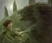Frodo Baggins attacked by a Barrow-wight