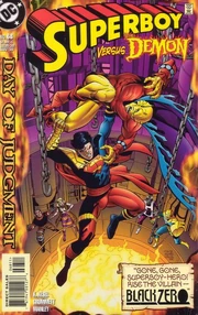 Superboy battles Etrigan during Day of Judgment