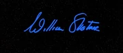 William Shatners Unterschrift am Ende des Films