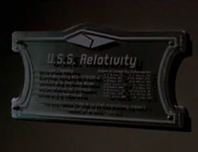 Die Widmungsplakette der Relativity