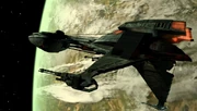 Ein Bird-of-Prey im Orbit eines Planeten