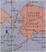 Map of Alaska, with Point Barrow located on the north shore