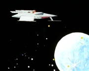 An ice-planet in the Beta Lyrae system.