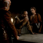 Commander Sisko and the Mirror Universe's Julian Bashir