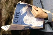 Spock browses through a copy of Elite.