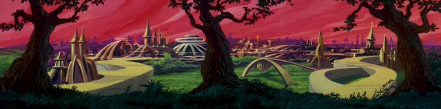 A city on Megas-Tu. (TAS: "The Magicks of Megas-Tu")
