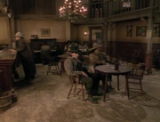 The interior of the Gold Strike Saloon