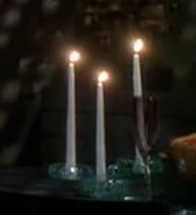Three candles in Benjamin Sisko's quarters
