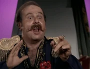 Mudd reacts in horror as he realizes the full extent of his "parole".