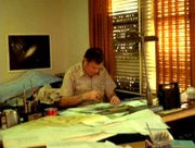 Harold Michelson during the production of Star Trek: The Motion Picture