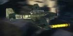 A Nazi Stuka dive-bomber fitted with twin plasma cannons