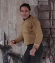 Harrison brawls, maddened by the subsonic transmitter.