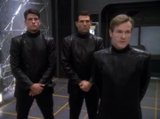 Luther Sloan and two operatives in a Section 31 holodeck